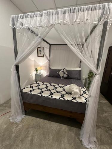 Ένα ή περισσότερα κρεβάτια σε δωμάτιο στο Villa Krish