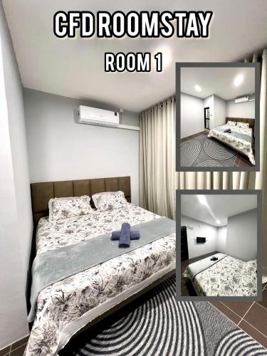 Katil atau katil-katil dalam bilik di CFD ROOMSTAY Dungun