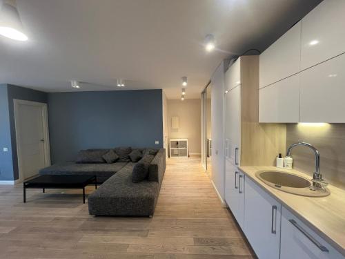 Kuchyň nebo kuchyňský kout v ubytování M27 Apartments