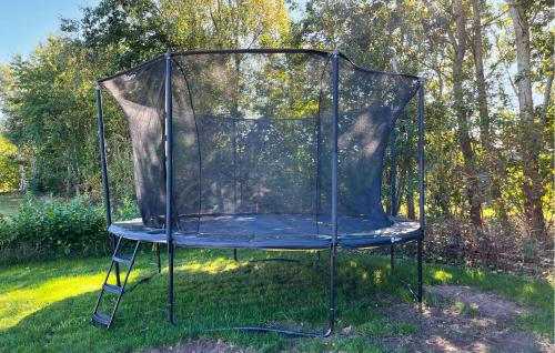a batting cage sitting in the grass at Nice Home In Hadsund With Sauna in Nørre Hurup