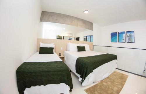 Cama o camas de una habitación en 407-2 · Duplex P/ 3 Pessoas Próx. UniEva