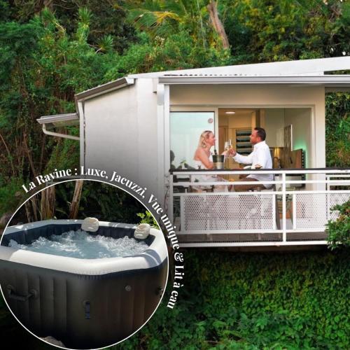 Huéspedes de La Ravine, Luxe, avec Jacuzzi, Vue unique et Lit à eau