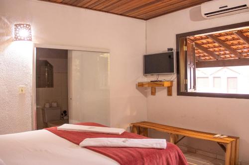 Postel nebo postele na pokoji v ubytování Experiência Master - Pousada Quinta dos Quintais