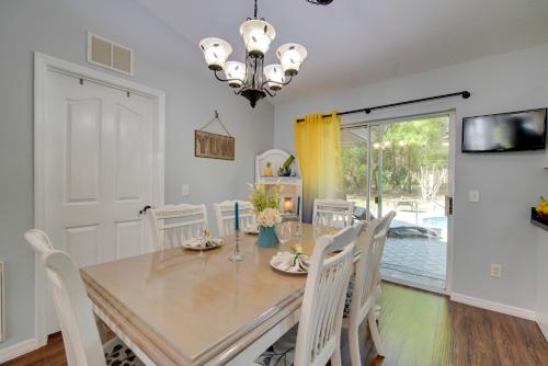 a dining room with a table and chairs at Private Heated Pool Sunny Homosassa Stay! in Homosassa