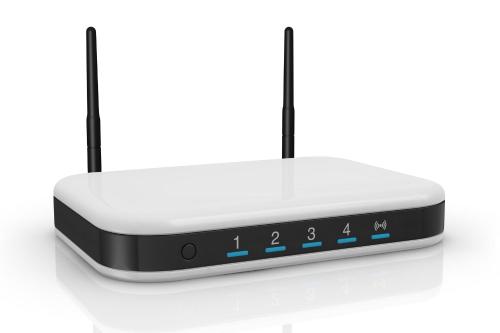 a router with two antennas on top of it at Bramé La Fam 32 few steps from skiing - Happy Rentals in Bardonecchia