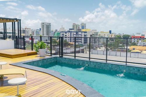 Kolam renang di atau dekat dengan Flats confortáveis no Alta Marine por Quarto à Vista