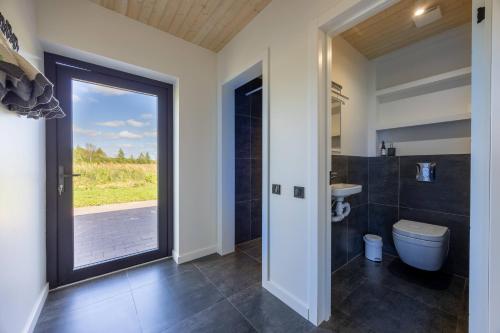 a bathroom with a toilet and a sink at Lielpīles in Radziņciems