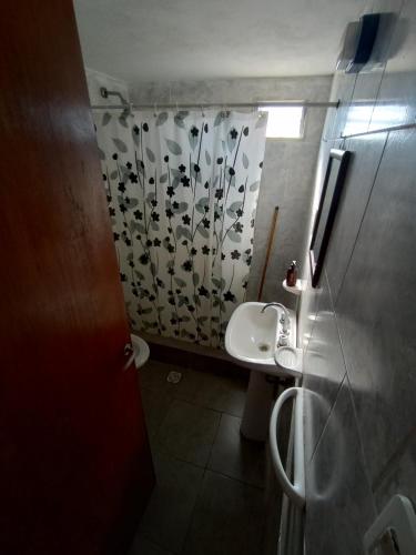 Koupelna v ubytování Cabaña tipo duplex La Tranquilidad
