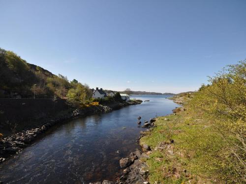 a view of a river from a bridge at 1 bed property in Lochinver The Highlands SU304 in Lochinver