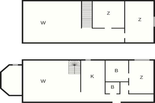two diagrams of a house at 10 person holiday home in Auning-By Traum in Auning