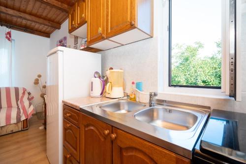 Η κουζίνα ή μικρή κουζίνα στο Apartment Kampor 5014b