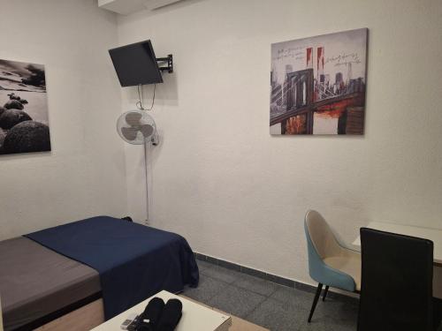 TV a/nebo společenská místnost v ubytování Hostel Duque Rivas