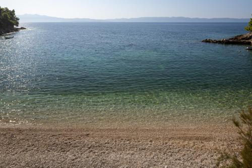 a large body of water with a rocky beach at Seaside secluded apartments Cove Torac, Hvar - 589 in Gdinj