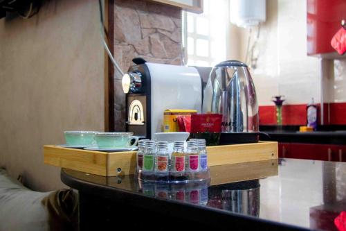 Cozy apartment in Rabat Agdalにあるキッチンまたは簡易キッチン