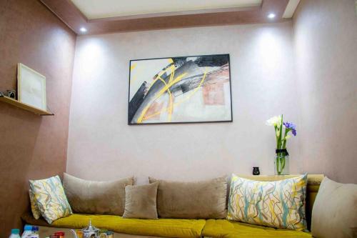 Cozy apartment in Rabat Agdalにあるシーティングエリア