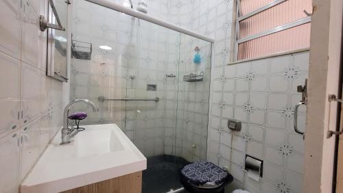 Koupelna v ubytování Ap aconchegante na Lapa