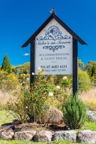 a sign for a conservation and guest house at Sabo’s On Severn in Fletcher