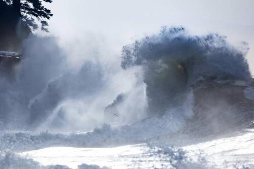 a pile of smoke coming out of a mountain at The Great Escape - Port Renfrew in Port Renfrew