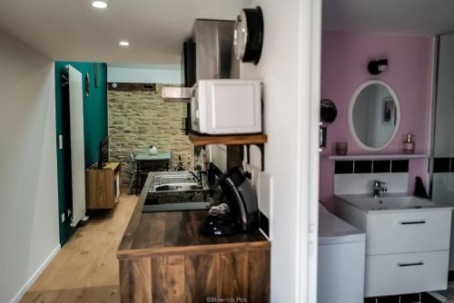 Η κουζίνα ή μικρή κουζίνα στο Loft antique