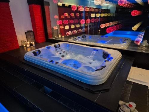 a jacuzzi tub sitting on top of a counter at OCV Forest in Durbuy