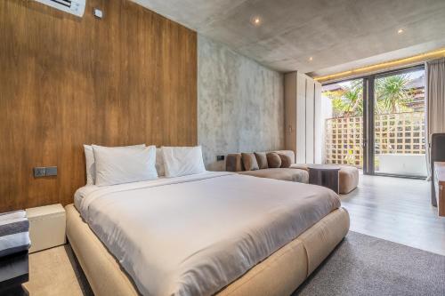 Ένα ή περισσότερα κρεβάτια σε δωμάτιο στο Jungle Vista Hotel Ubud Bali