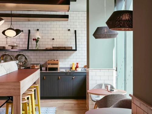 Dapur atau dapur kecil di Aparthotel Adagio Glasgow Central