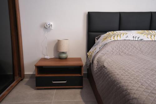 Ένα ή περισσότερα κρεβάτια σε δωμάτιο στο Katerina's apartment