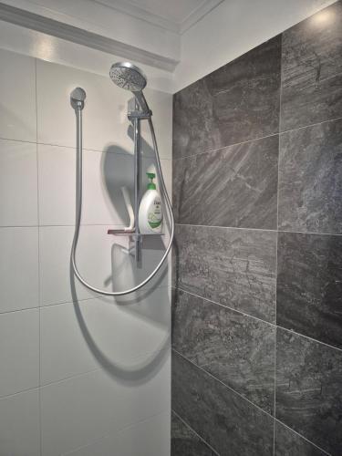 a shower head on a wall in a bathroom at Guyra 1 Bedroom Apartment Country Retreat in Guyra