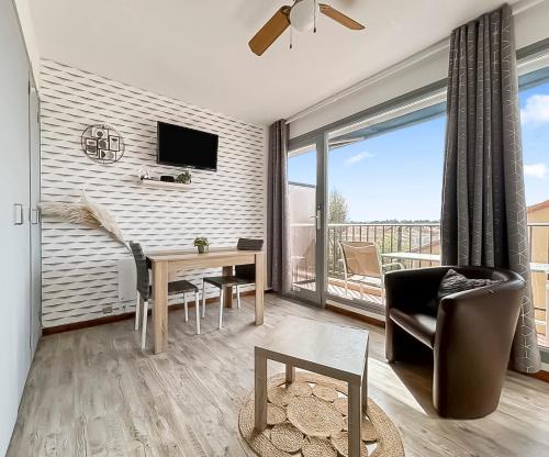 Canet plage - Studio lumineux - WiFi - Calme