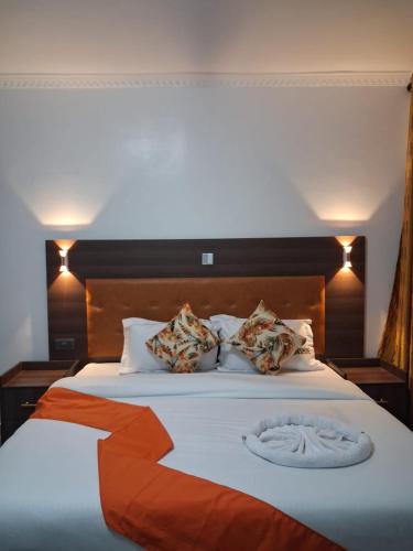 Ένα ή περισσότερα κρεβάτια σε δωμάτιο στο Moonshine walkers furnished apartments