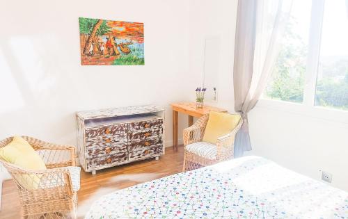Cama o camas de una habitación en Agréable et Calme