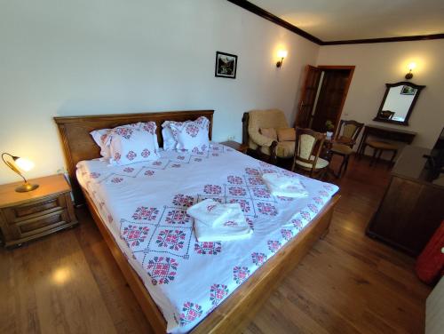Postel nebo postele na pokoji v ubytování Mountain View ECOVILLA