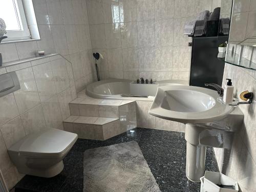 Koupelna v ubytování Ferienwohnung Riva