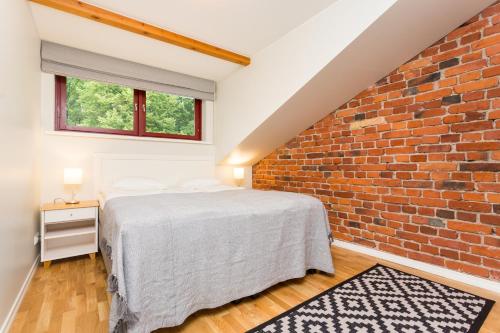 Cama o camas de una habitación en Vabaduse Apartments