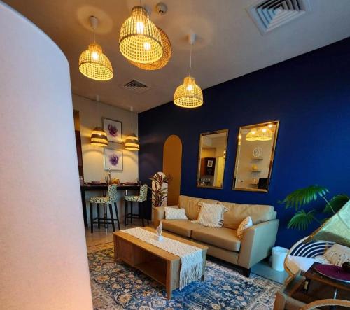 Zigzag Tower B - Stylish at Pearl, 2 BR, pool, parking and sea view-1705