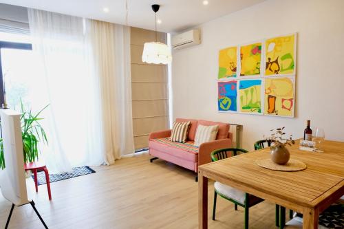 Гостиная зона в Old Batumi City Center Cozy Apartment