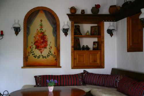Posezení v ubytování Mountain View ECOVILLA