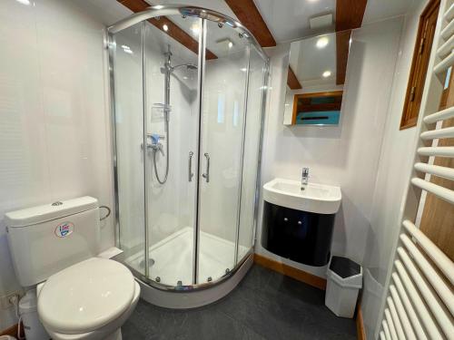 Koupelna v ubytování Charmante maison rénovée 2 étages, terrasse Ouest, 4 km des Menuires, wifi gratuit, animaux bienvenus - FR-1-452-167