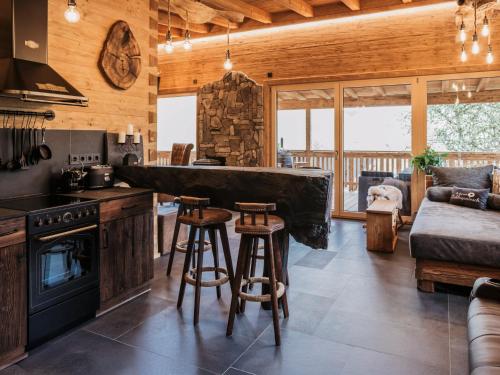 Köök või kööginurk majutusasutuses Romantikchalet Fuchsbau