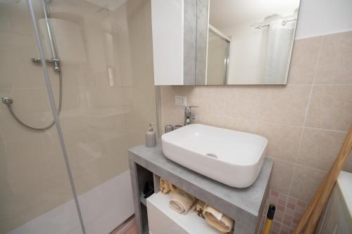 Koupelna v ubytování B&B Il Vicoletto