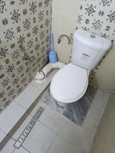 a bathroom with a white toilet in a shower at Paradis mira in La Marsa