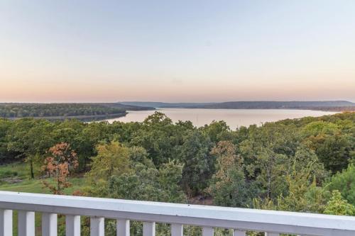 a view of a river from a balcony at Shore Enough, Carlton Landing, Lakeview for 12 in Carlton Landing