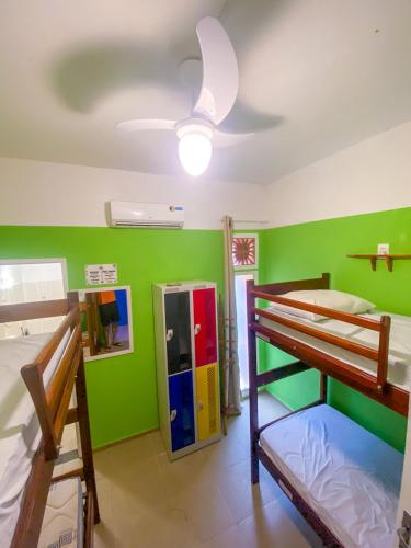 Refugio Hostel Fortalezaにあるベッド