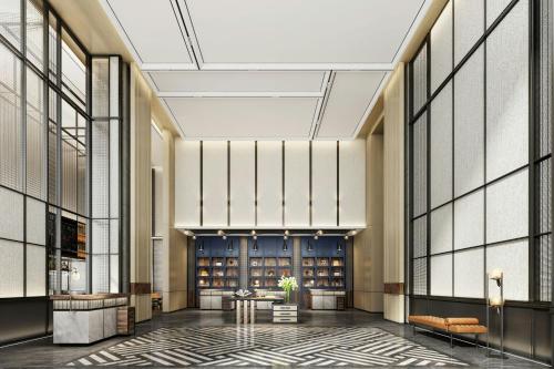 武漢市にあるFour Points by Sheraton Wuhan Hankouの建物ロビーの表示