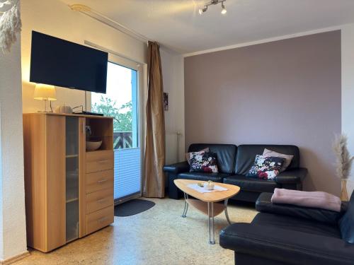 TV a/nebo společenská místnost v ubytování Ferienhaus mit Weitblick bei Medebach