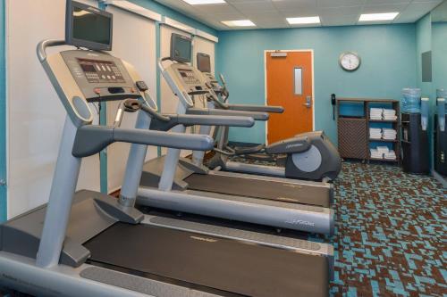 a gym with two treadmills and a treadmill at Fairfield Inn & Suites Santa Maria in Santa Maria