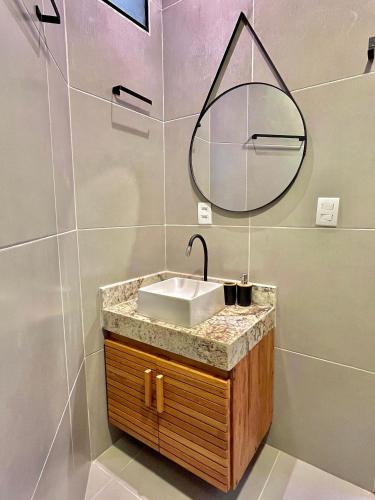 Ένα μπάνιο στο Residencial Mirante