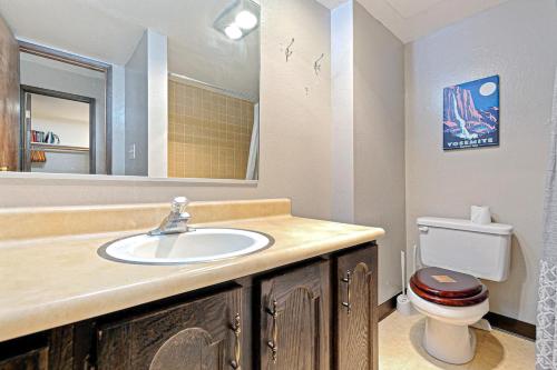 a bathroom with a sink and a toilet at Yosemite West Condo B104 in Yosemite West