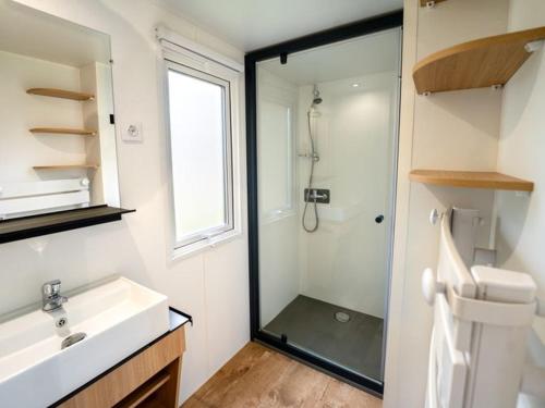 Koupelna v ubytování Mobil-home confortable 4 pers avec terrasse - API-1-52-611