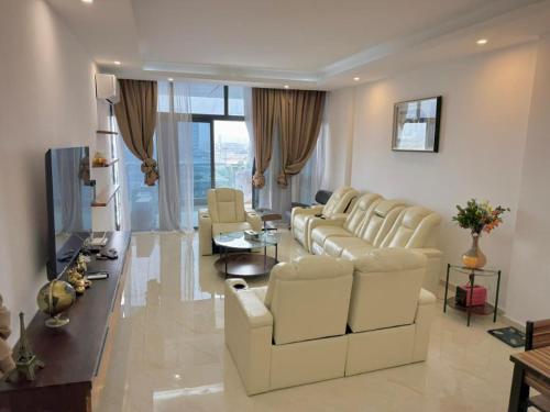 Posezení v ubytování Grand Luxury Apartment Abidjan